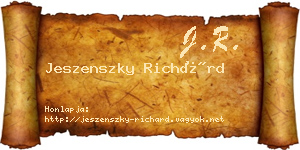 Jeszenszky Richárd névjegykártya