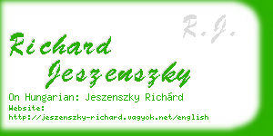 richard jeszenszky business card